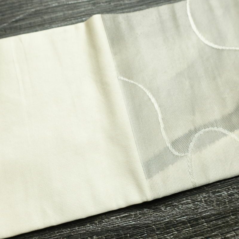 名古屋帯 六通柄 正絹 古典柄 名古屋仕立て なごや帯 リサイクル帯 帯 グレー_画像13