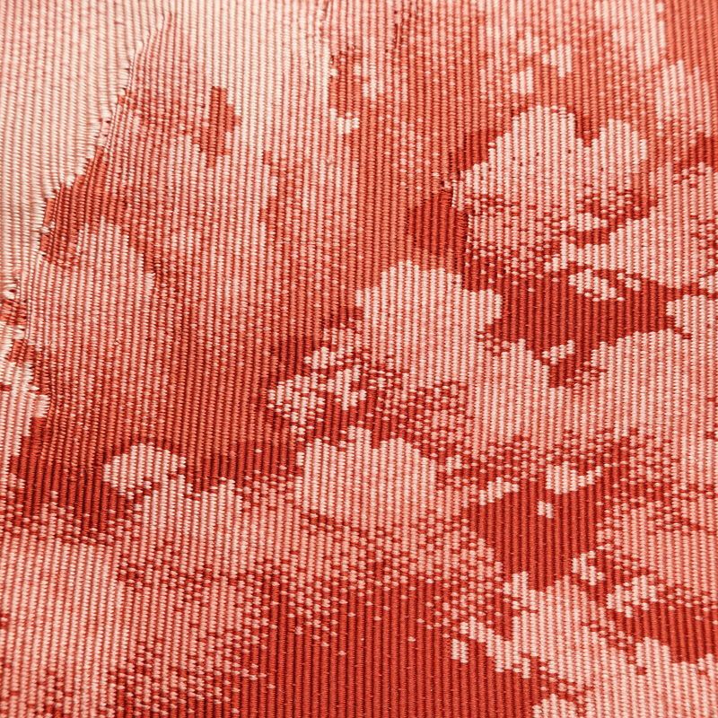 名古屋帯 太鼓柄 良品 正絹 風景柄 名古屋仕立て なごや帯 リサイクル帯 帯 金糸 銀糸 白_画像7