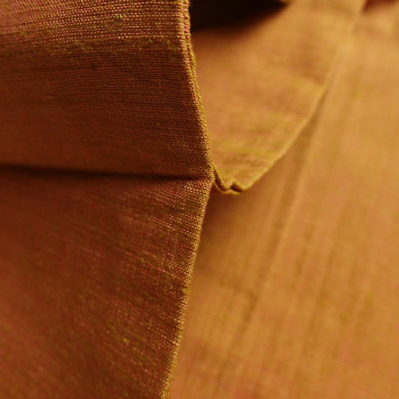 名古屋帯 全通柄 良品 正絹 無地 名古屋仕立て なごや帯 リサイクル帯 帯 シンプル 茶_画像18