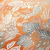 名古屋帯 六通柄 良品 正絹 花柄 松葉仕立て なごや帯 リサイクル帯 帯 橙_画像3