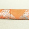 名古屋帯 六通柄 良品 正絹 花柄 松葉仕立て なごや帯 リサイクル帯 帯 橙_画像13