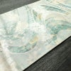 名古屋帯 六通柄 正絹 流水・波柄 名古屋仕立て なごや帯 リサイクル帯 帯 箔 緑・うぐいす色_画像11