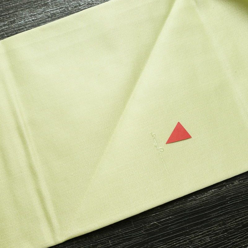 名古屋帯 太鼓柄 正絹 花柄 名古屋仕立て なごや帯 リサイクル帯 帯 箔 緑・うぐいす色_画像15