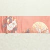 名古屋帯 六通柄 良品 正絹 花柄 名古屋仕立て なごや帯 リサイクル帯 帯 引箔 ピンク_画像13