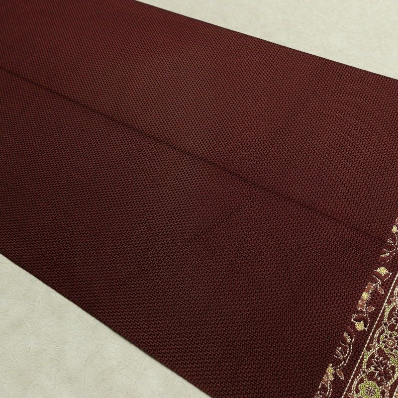 名古屋帯 六通柄 正絹 幾何学柄・抽象柄 松葉仕立て なごや帯 リサイクル帯 帯 茶_画像14