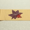 名古屋帯 太鼓柄 正絹 木の葉・植物柄 名古屋仕立て なごや帯 リサイクル帯 帯 金糸 紅葉 黄・黄土色_画像16