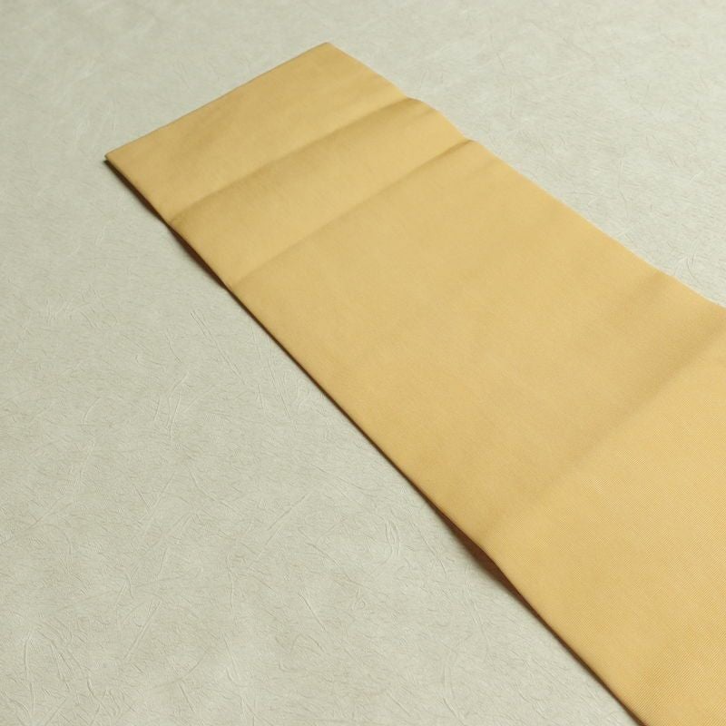 名古屋帯 太鼓柄 正絹 木の葉・植物柄 名古屋仕立て なごや帯 リサイクル帯 帯 金糸 紅葉 黄・黄土色_画像18