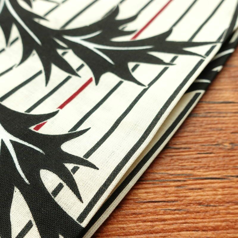 [訳あり]新品 浴衣 帯 2点セット 女性用 綿 平織 古典柄 浴衣 半幅帯 未使用品 アザミ 黒 生成り_画像13