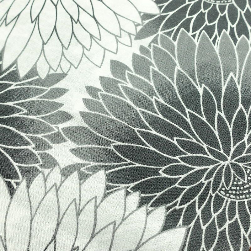 [訳あり]新品 浴衣 帯 2点セット 女性用 綿 平織 古典柄 浴衣 半幅帯 未使用品 菊 黒 生成り_画像7