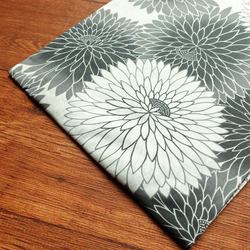 [訳あり]新品 浴衣 帯 2点セット 女性用 綿 平織 古典柄 浴衣 半幅帯 未使用品 菊 黒 生成り_画像13