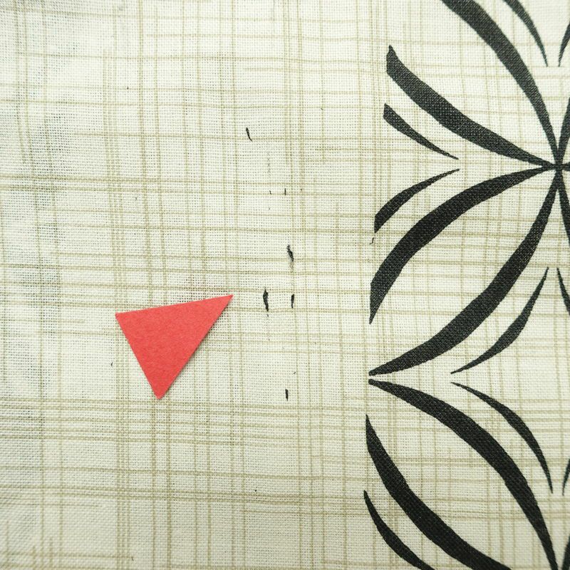 [訳あり]新品 浴衣 帯 2点セット 女性用 綿 平織 古典柄 浴衣 半幅帯 未使用品 七宝 黒 生成り_画像15