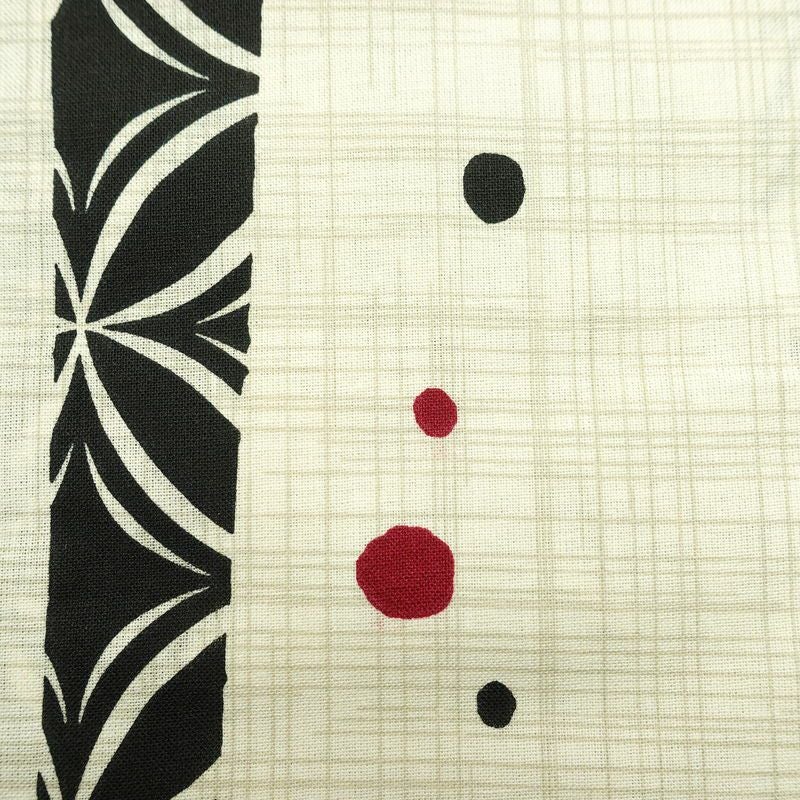 [訳あり]新品 浴衣 帯 2点セット 女性用 綿 平織 古典柄 浴衣 半幅帯 未使用品 七宝 黒 生成り_画像6