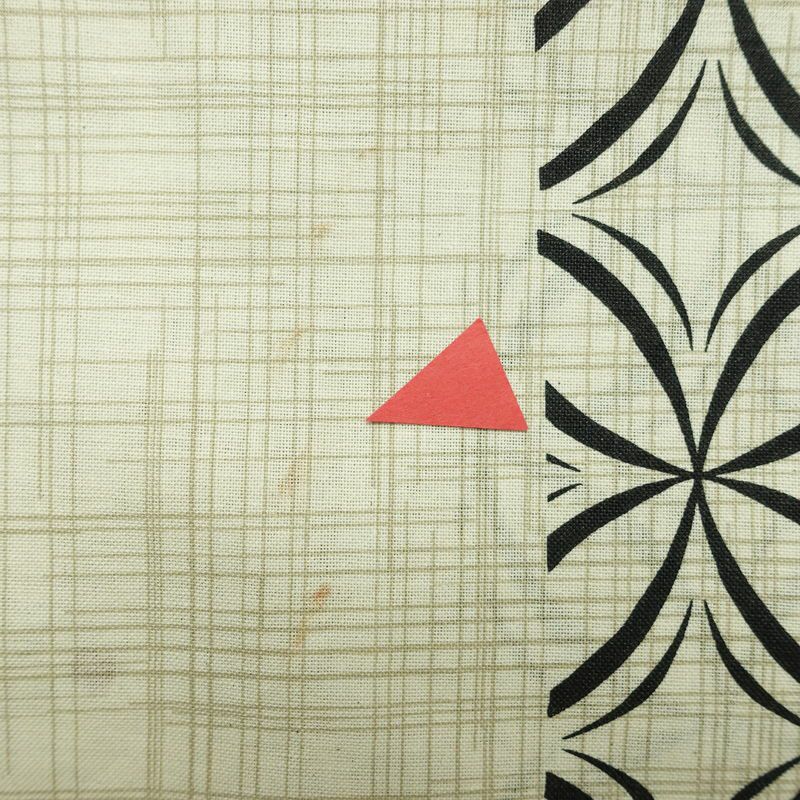 [訳あり]新品 浴衣 帯 2点セット 女性用 綿 平織 古典柄 浴衣 半幅帯 未使用品 七宝 黒 生成り_画像15