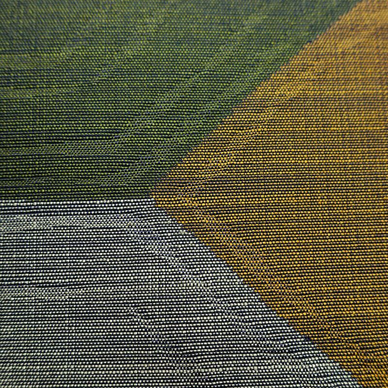 名古屋帯 六通柄 良品 正絹 亀甲柄 名古屋仕立て なごや帯 リサイクル帯 帯 青・紺_画像5