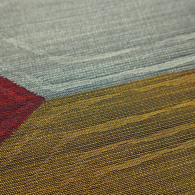 名古屋帯 六通柄 良品 正絹 亀甲柄 名古屋仕立て なごや帯 リサイクル帯 帯 青・紺_画像6