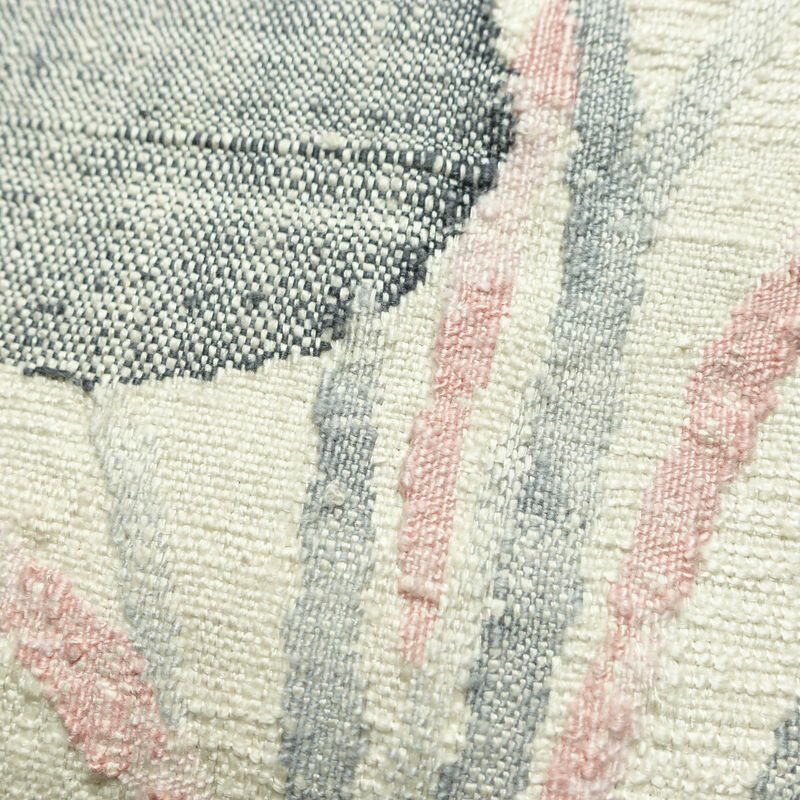 名古屋帯 渡文 西陣織 手織 太鼓柄 証紙あり 正絹 木の葉・植物柄 名古屋仕立て なごや帯 リサイクル帯 帯 白_画像3