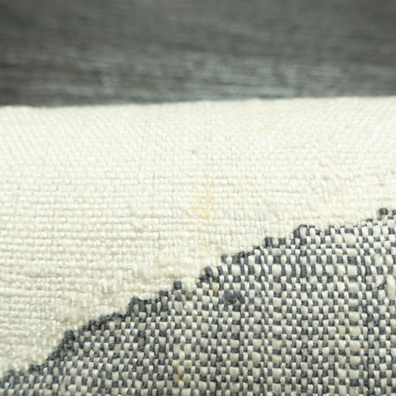 名古屋帯 渡文 西陣織 手織 太鼓柄 証紙あり 正絹 木の葉・植物柄 名古屋仕立て なごや帯 リサイクル帯 帯 白_画像7