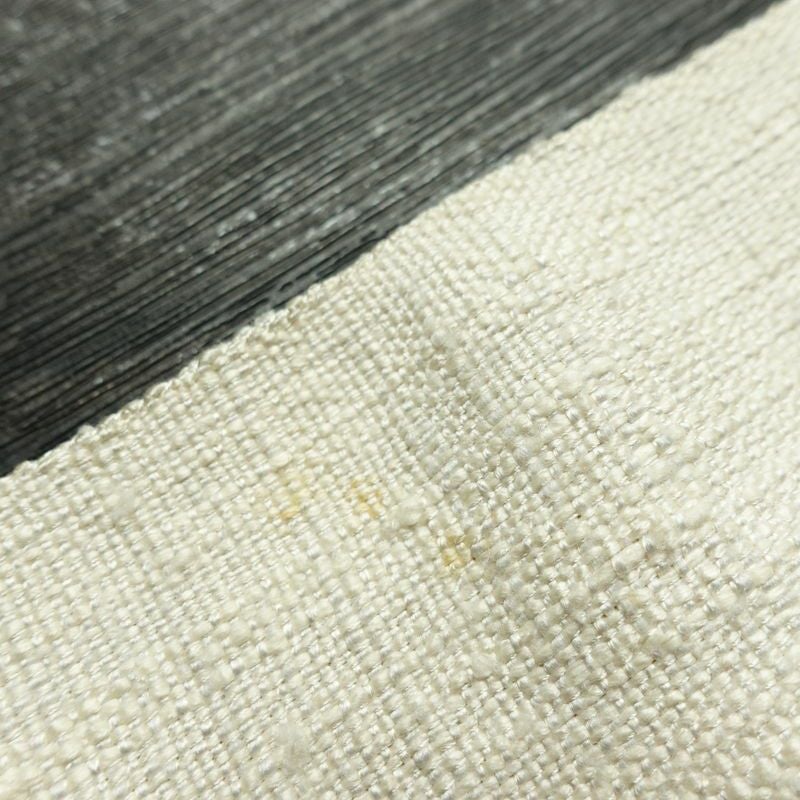 名古屋帯 渡文 西陣織 手織 太鼓柄 証紙あり 正絹 木の葉・植物柄 名古屋仕立て なごや帯 リサイクル帯 帯 白_画像11