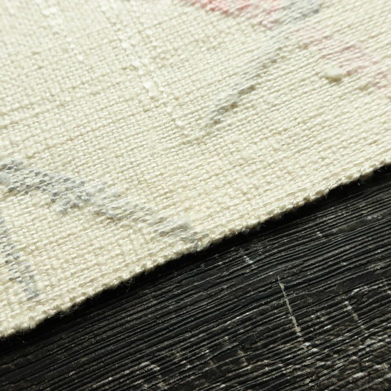 名古屋帯 渡文 西陣織 手織 太鼓柄 証紙あり 正絹 木の葉・植物柄 名古屋仕立て なごや帯 リサイクル帯 帯 白_画像13