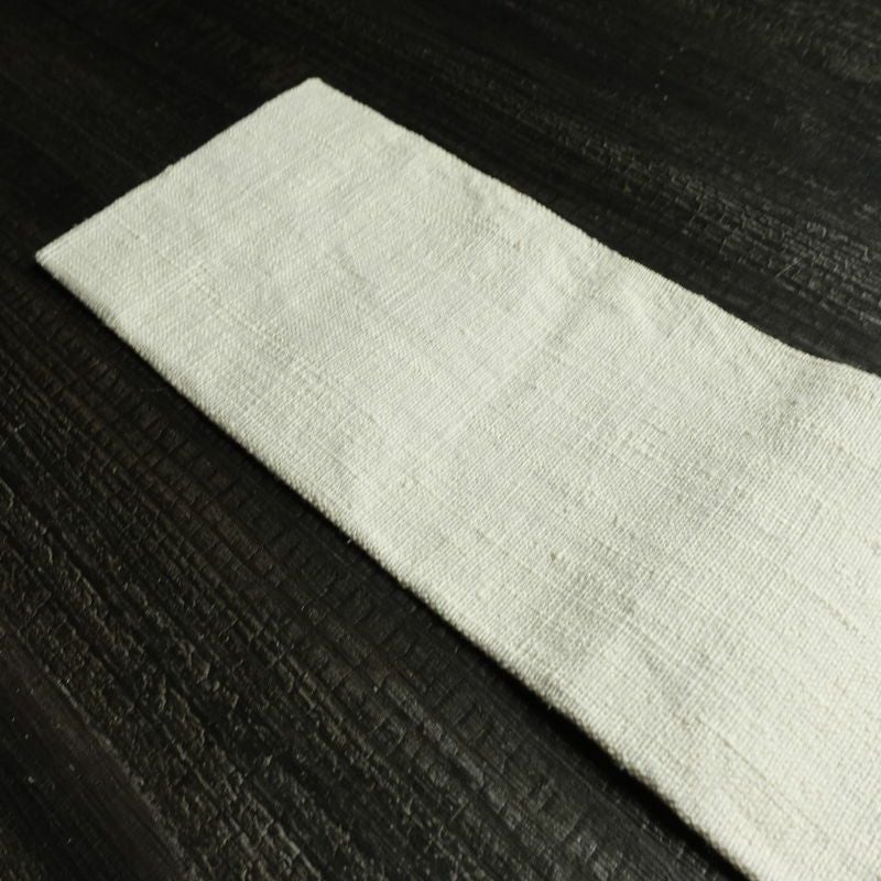 名古屋帯 渡文 西陣織 手織 太鼓柄 証紙あり 正絹 木の葉・植物柄 名古屋仕立て なごや帯 リサイクル帯 帯 白_画像17