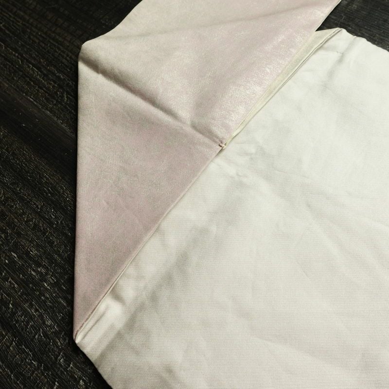 名古屋帯 太鼓柄 正絹 古典柄 名古屋仕立て なごや帯 リサイクル帯 帯 箔 扇面 紫・藤色_画像19