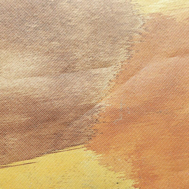 名古屋帯 太鼓柄 正絹 亀甲柄 通し仕立て なごや帯 リサイクル帯 帯 クリーム_画像3