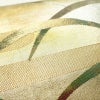 名古屋帯 太鼓柄 正絹 木の葉・植物柄 名古屋仕立て なごや帯 リサイクル帯 帯 芝 引箔 金・銀_画像5