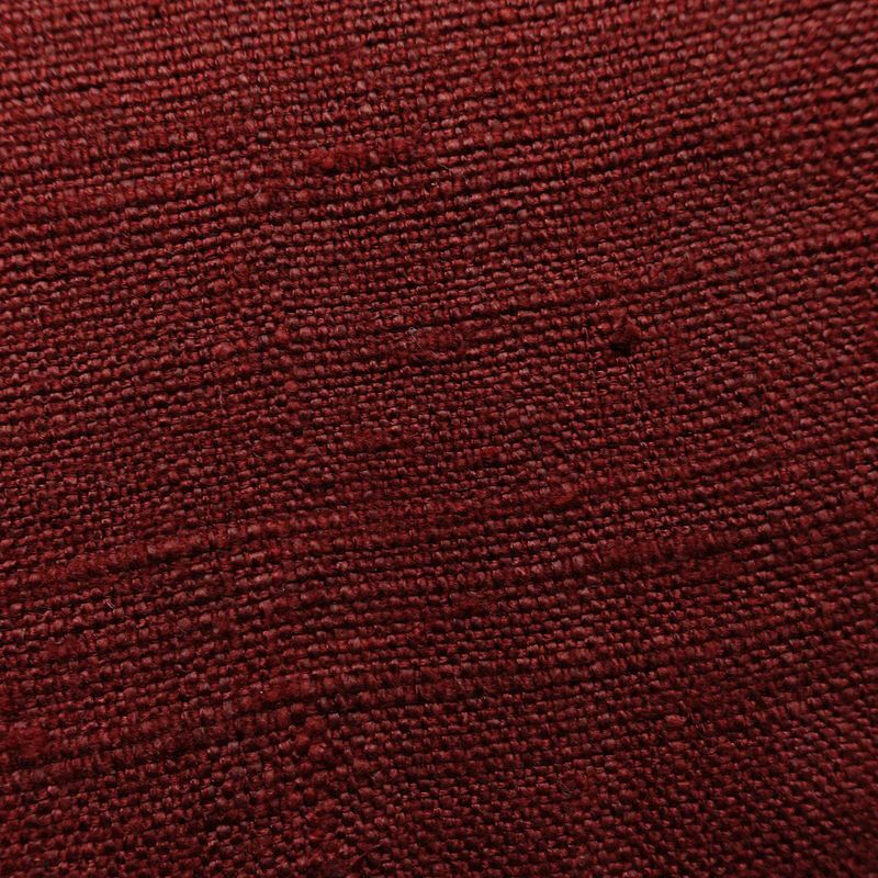 名古屋帯 全通柄 良品 正絹 無地 通し仕立て なごや帯 リサイクル帯 帯 紬地 小豆・エンジ_画像3