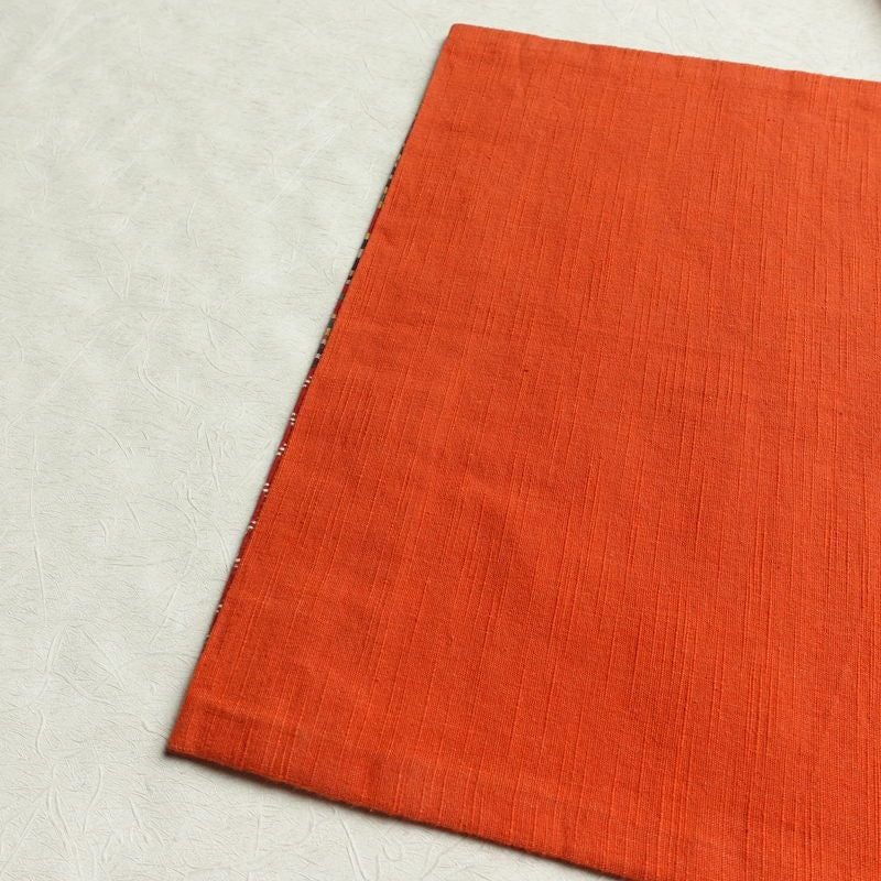 名古屋帯 全通柄 良品 正絹 縞柄・線柄 通し仕立て なごや帯 リサイクル帯 帯 カジュアル 赤・朱_画像11