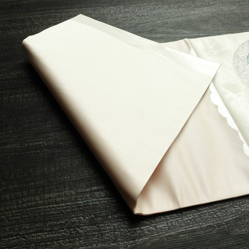 名古屋帯 太鼓柄 正絹 花柄 名古屋仕立て なごや帯 リサイクル帯 帯 箔 ピンク_画像10