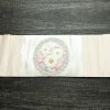 名古屋帯 太鼓柄 正絹 花柄 名古屋仕立て なごや帯 リサイクル帯 帯 箔 ピンク_画像12
