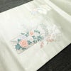 名古屋帯 プラチナ箔 太鼓柄 良品 正絹 花柄 名古屋仕立て なごや帯 リサイクル帯 帯 箔 上品 金・銀_画像11