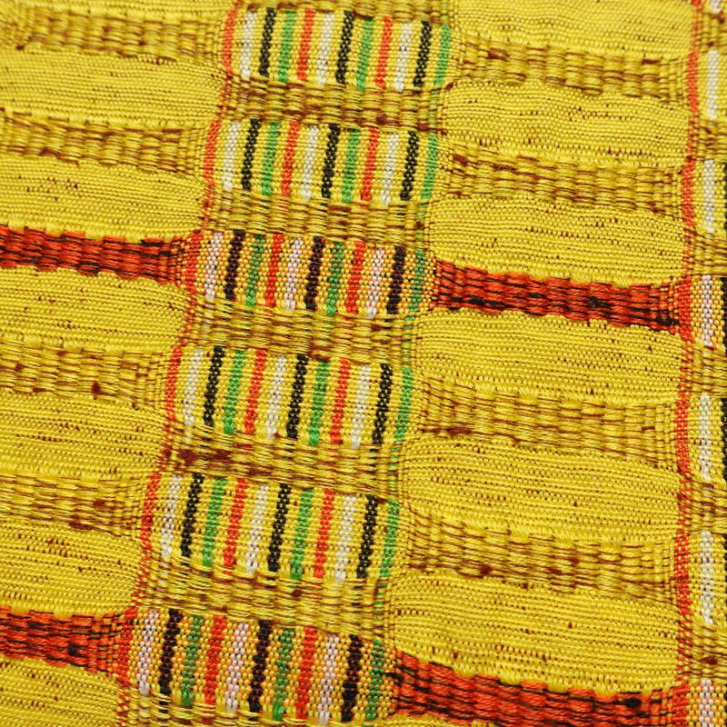 名古屋帯 全通柄 良品 正絹 縞柄・線柄 通し仕立て なごや帯 リサイクル帯 帯 カジュアル 黄・黄土色_画像3