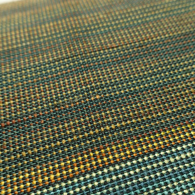 名古屋帯 六通柄 正絹 縞柄・線柄 通し仕立て なごや帯 リサイクル帯 帯 カジュアル 緑・うぐいす色_画像5