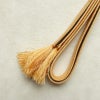 帯揚げ帯締めセット 美品 セット品 綸子 正絹 花柄 金糸 フォーマル 和装小物 黄・黄土色_画像15