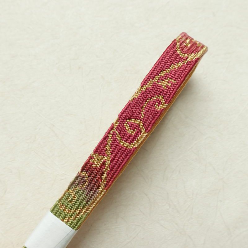 帯揚げ帯締めセット 美品 セット品 綸子 正絹 花柄 金糸 フォーマル 和装小物 黄・黄土色_画像16