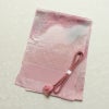 帯揚げ帯締めセット 良品 セット品 平組 正絹 花柄 金通し 和装小物 ピンク_画像1