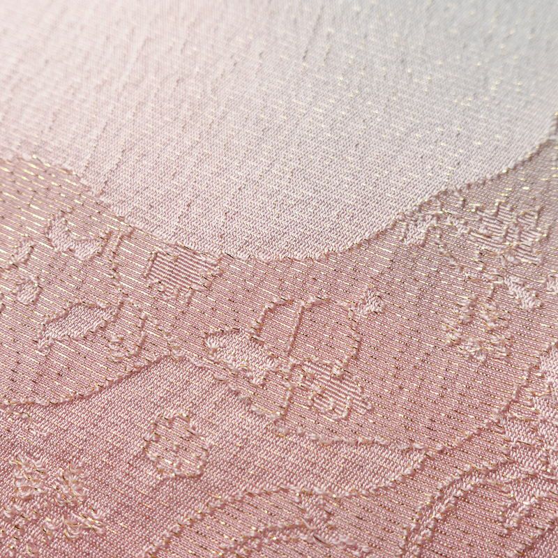 帯揚げ帯締めセット 良品 セット品 平組 正絹 花柄 金通し 和装小物 ピンク_画像8