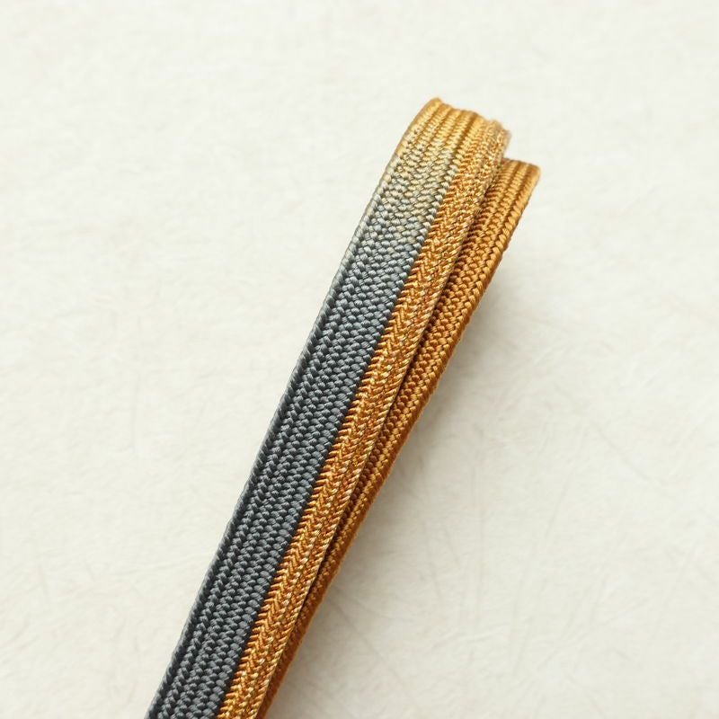 帯揚げ帯締めセット 良品 セット品 綸子 正絹 幾何学柄・抽象柄 箔 シンプル 和装小物 紫・藤色_画像17