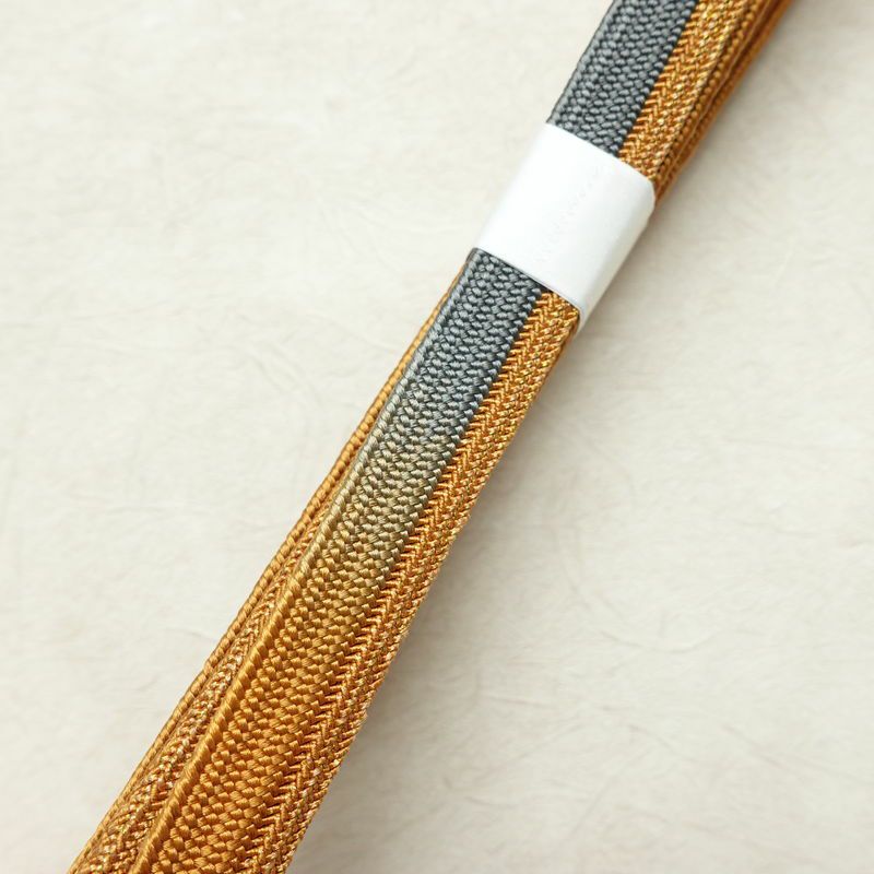 帯揚げ帯締めセット 良品 セット品 綸子 正絹 幾何学柄・抽象柄 箔 シンプル 和装小物 紫・藤色_画像18