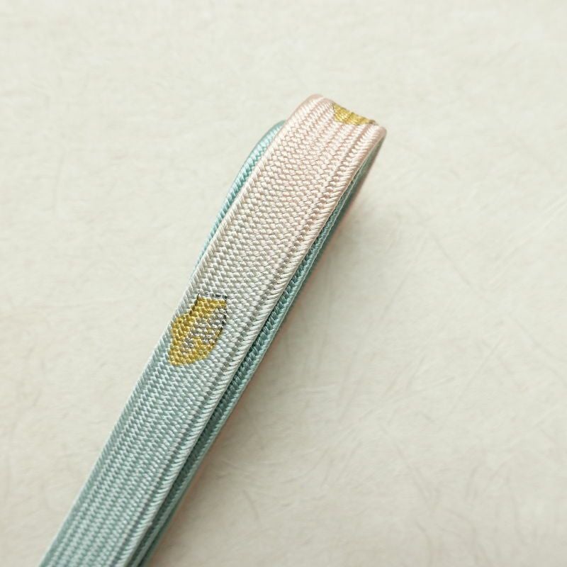 帯揚げ帯締めセット 良品 セット品 丹後ちりめん 平組 正絹 花柄 金糸 流水 フォーマル ピンク_画像16