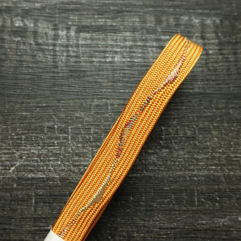 帯揚げ帯締めセット セット品 平組 正絹 花柄 シンプル 和装小物 橙_画像18