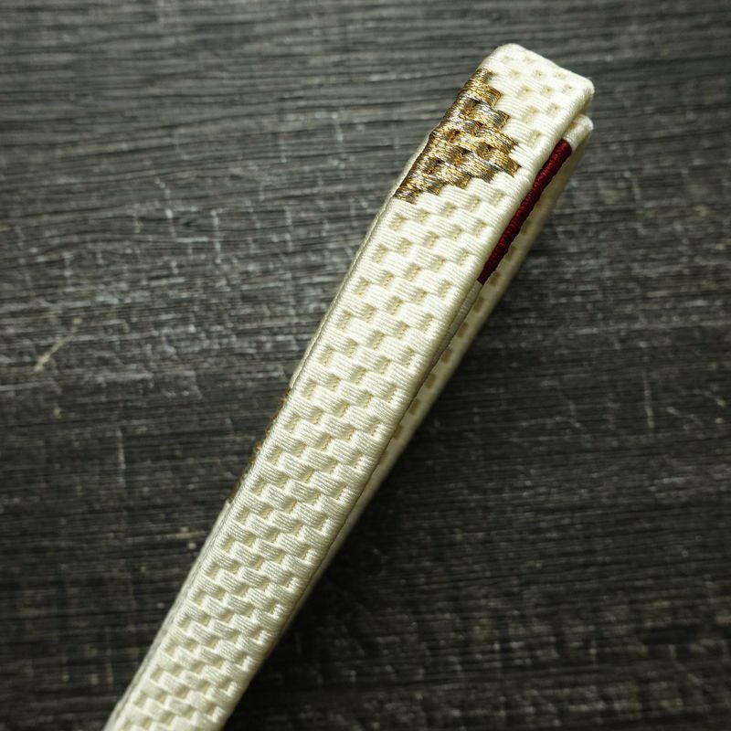 帯揚げ帯締めセット セット品 綸子 正絹 花柄 扇面 桜 ベージュ_画像17