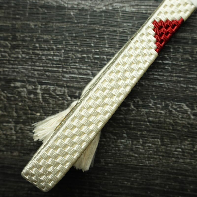 帯揚げ帯締めセット セット品 綸子 正絹 花柄 扇面 桜 ベージュ_画像18