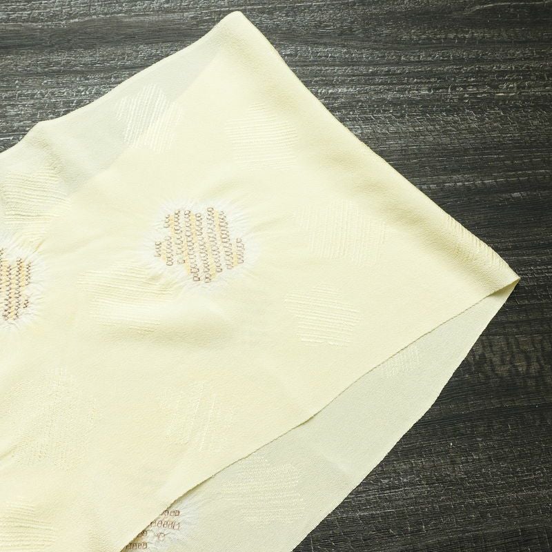 帯揚げ帯締めセット セット品 絞り 正絹 花柄 和装小物 クリーム_画像2