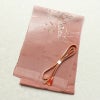 帯揚げ帯締めセット 良品 セット品 平組 正絹 花柄 箔 フォーマル くすみピンク サーモンピンク ピンク_画像1