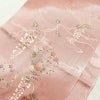 帯揚げ帯締めセット 良品 セット品 平組 正絹 花柄 箔 フォーマル くすみピンク サーモンピンク ピンク_画像3