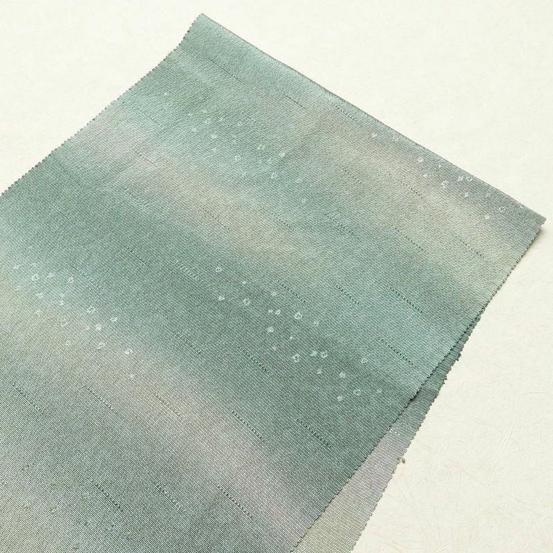 帯揚げ帯締めセット 美品 セット品 縮緬 正絹 その他の柄 シンプル 和装小物 緑・うぐいす色_画像2