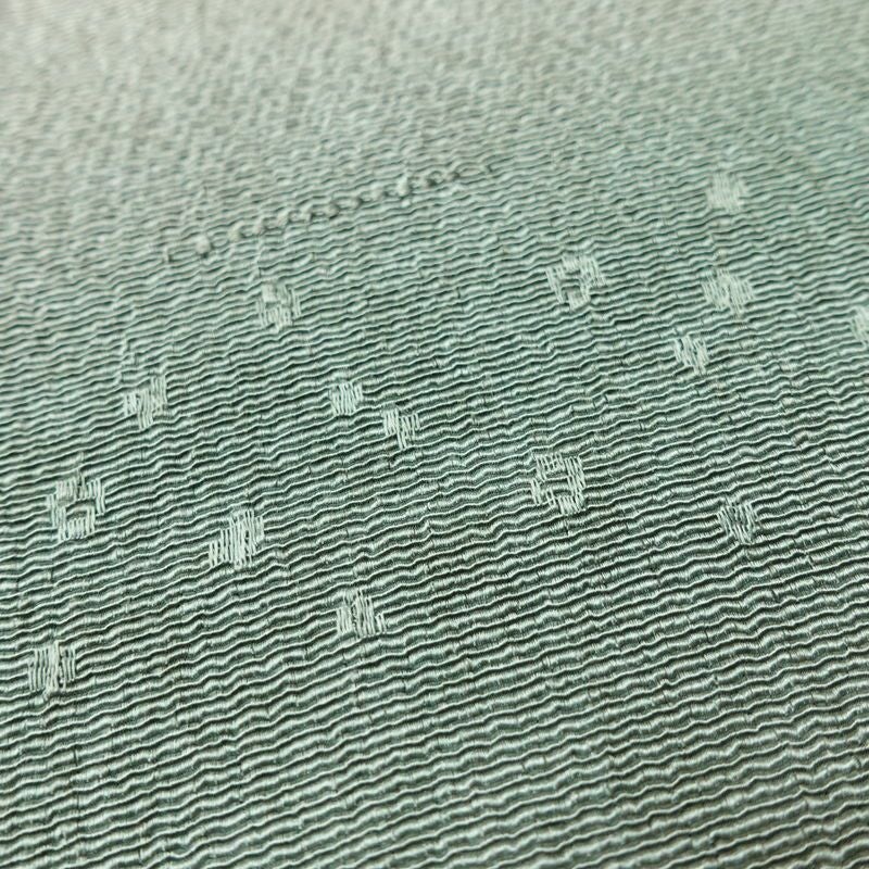 帯揚げ帯締めセット 美品 セット品 縮緬 正絹 その他の柄 シンプル 和装小物 緑・うぐいす色_画像9