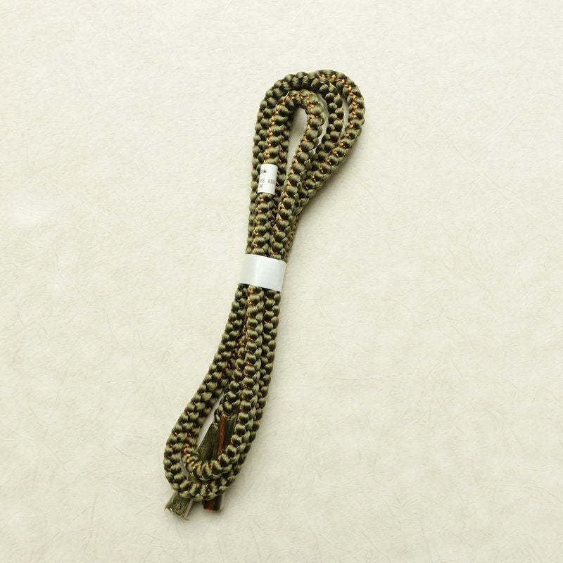 帯揚げ帯締めセット 美品 セット品 縮緬 正絹 その他の柄 シンプル 和装小物 緑・うぐいす色_画像13